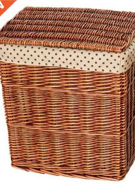 Wicker rattan hamper toy dirty clothes storage box storage