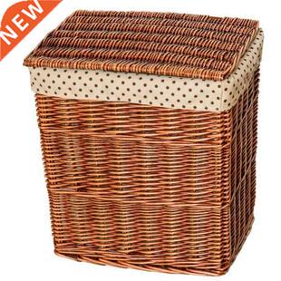 Wicker rattan hamper toy dirty clothes storage box storage