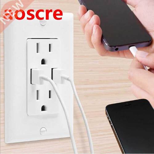 US Standard Wall Socket USB Type A Type C Charge Power Adapt