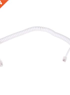 1.5M 4.9Ft Stretchy RJ9 4P4C Handset Telephone Coiled Cable