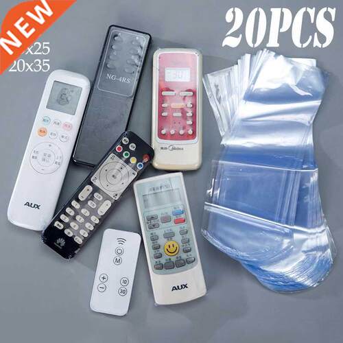 10/20pcs Clear Heat Shrink Film Bag TV/Air Condition Remote