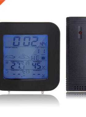 Weather Station Indoor/Barometer LCD Humidity Meter Tester F