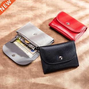 Women Smal Leather Short Genuine Female Casual Wallet Simple