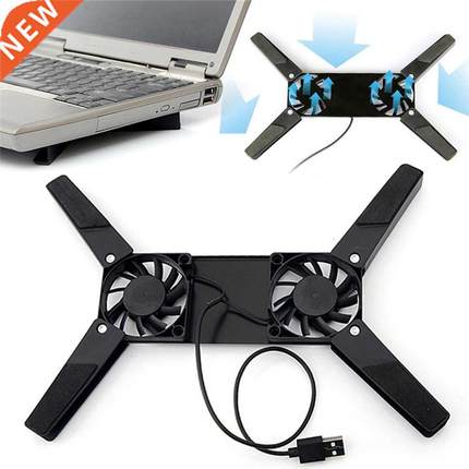 Laptop Desk Support Dual Coing Fan Notebook Computer Stand