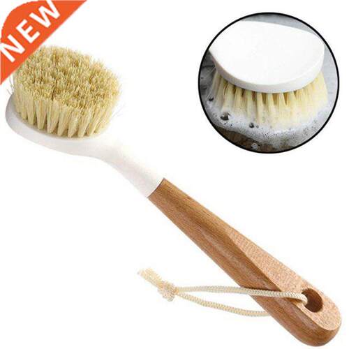 Kitchen Wooden Long Handle Cleaning Brush Pan Pot Bowl Table
