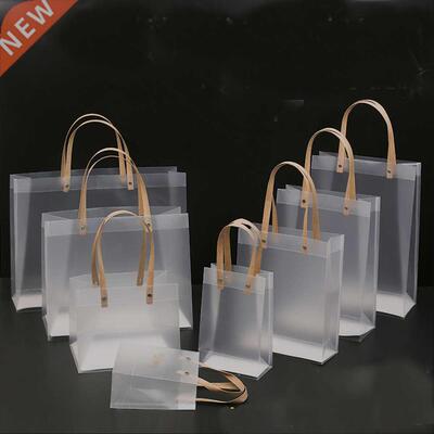 Frosted PP Bags Plastic Gift Bags With Handles Gift