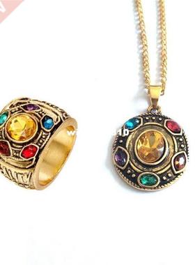 New Avengers Infinity War Thanos Ring Necklace Infinity Ston