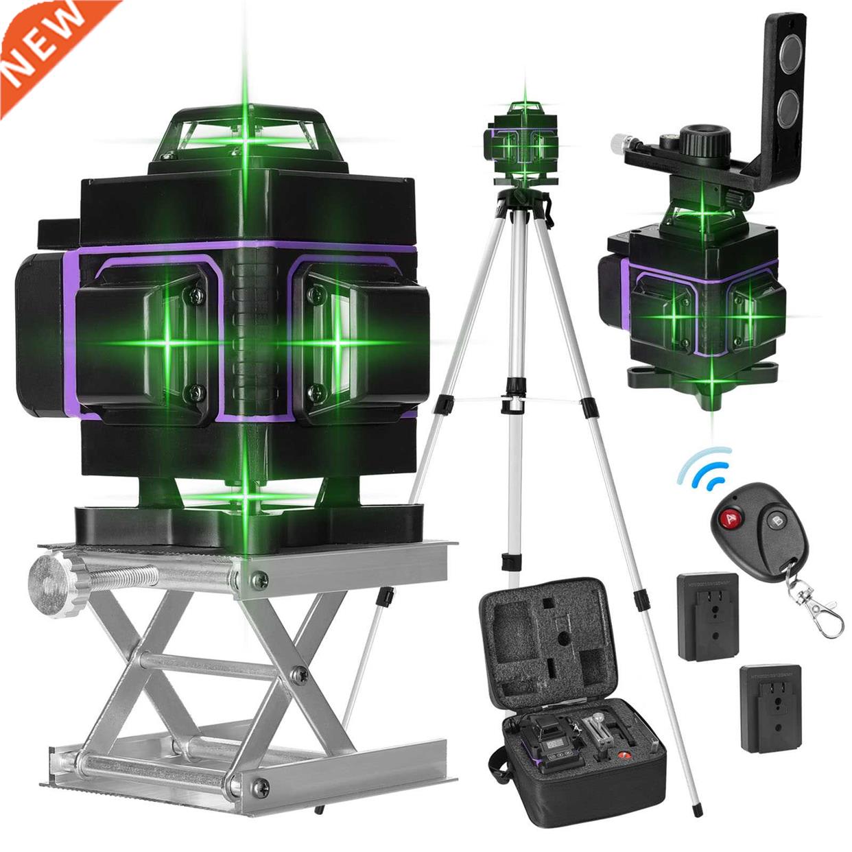 KKMOON Multifunctional 4D 16 Lines Level Tool Vertical Horiz