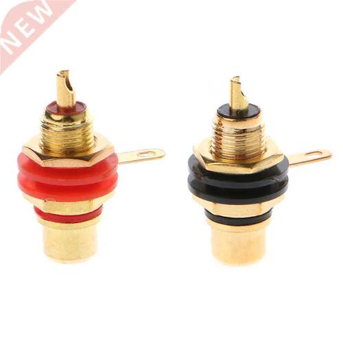 1 Pair RCA Female Socket Connector Chassis Panel Mount Adapt