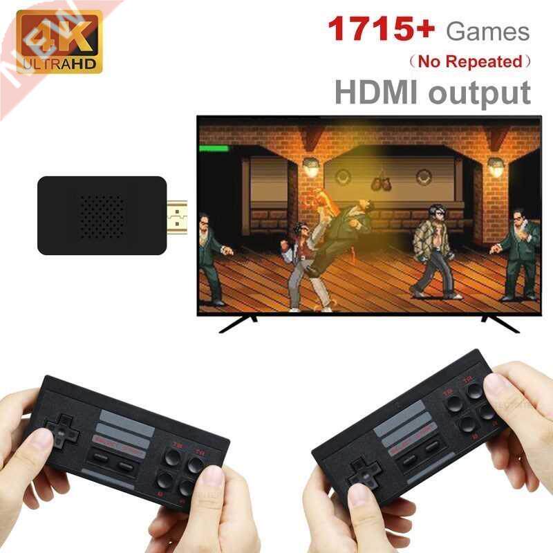USB Wireless Handheld TV Video Game Console Build In 1800 Cl