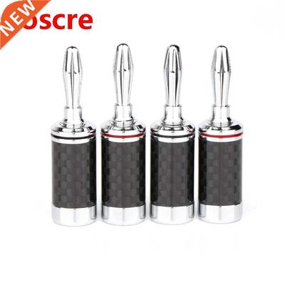 8pcs BA1447 Hi-End Rhodium Plated Carbon Fiber Speaker Cable