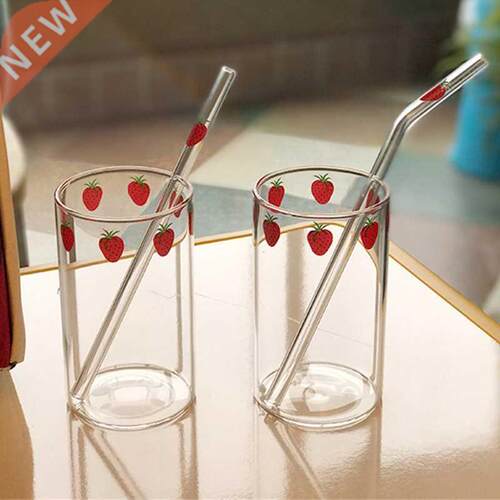 300ML Strawberry Cute Nordic Glass Cup Creative Transparent