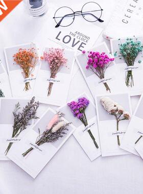 10pcs A Gift Card Wedding Invitations Greeting Cards Dried F