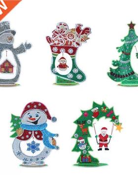 Christmas 5D DIY Diamond Painting Desk Ornaments Kit Luminou