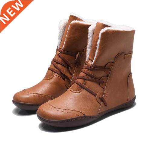 New women winter boots ankle snow boot with warm plush ladie