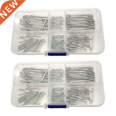 350Pc SPLIT PINS Cotter Fixings Set Assorted Sizes Zinc Plat