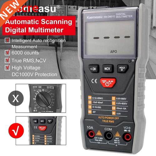 RM409B/RM408B True-RMS Digital Multimeter Button 9999/8000 C