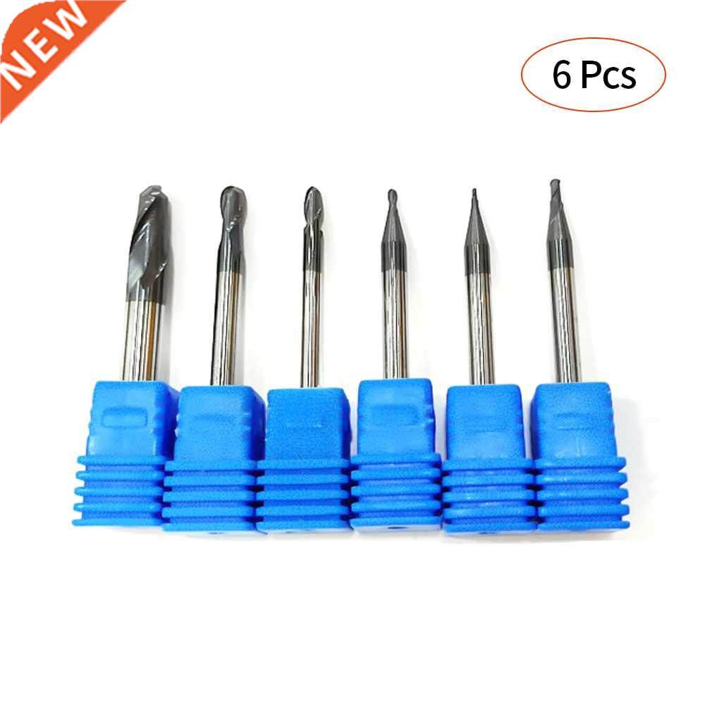 6pcs 45 Degree Tungsten Steel Milling Cutter Two Blades Ball