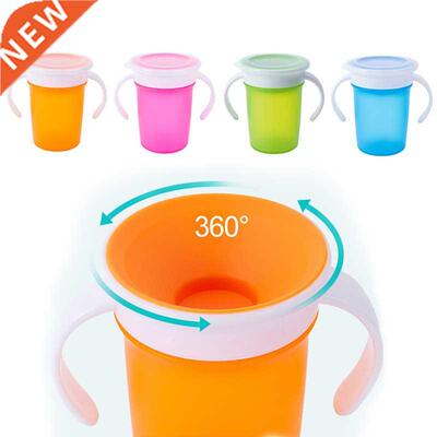 360 Degrees Rotated Baby Learning Drinking Cup with Double H