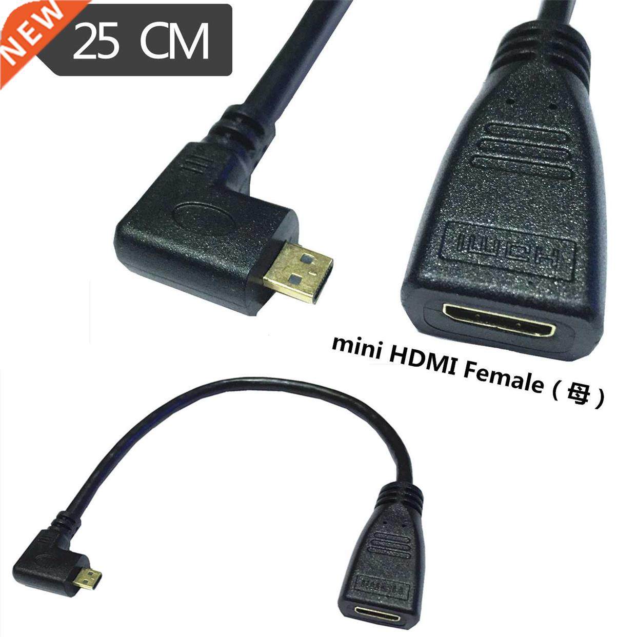 Mini HDMI female transfer Micro HDMI male 90 degrees right b
