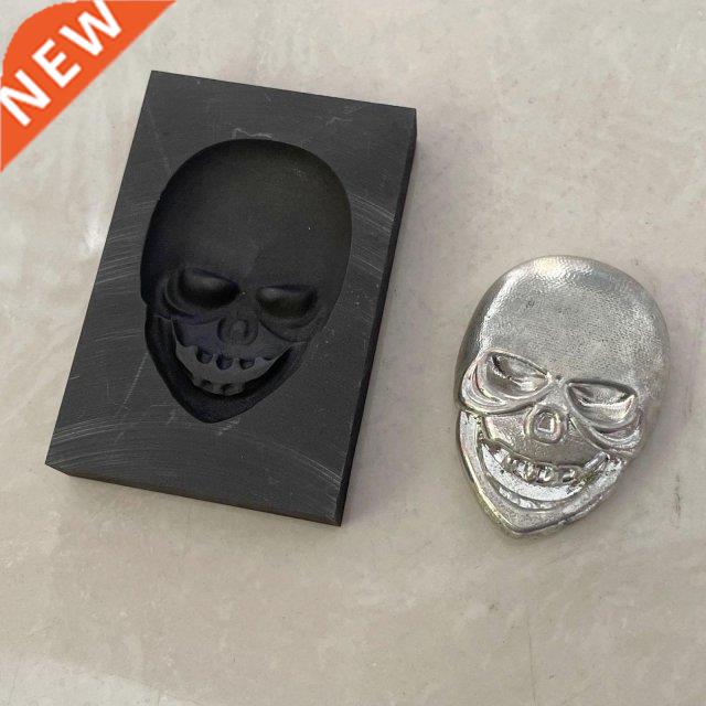 3D Graphite Ingot Mold Skull Gold Silver Copper Tin Jewelry