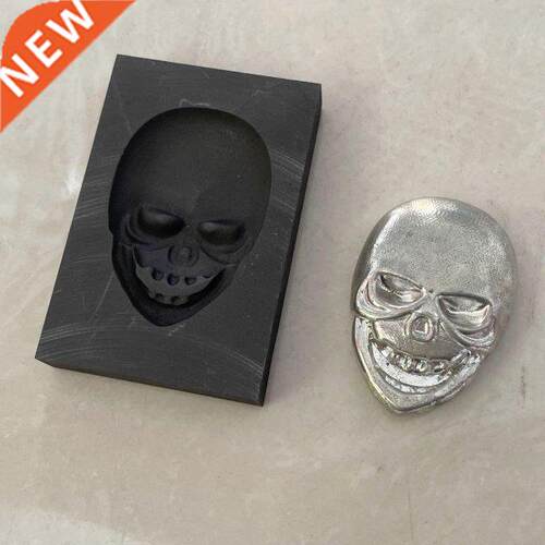 3D Graphite Ingot Mold Skull Gold Silver Copper Tin Jewelry