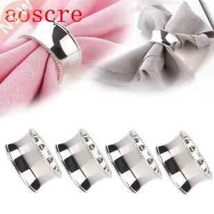 4pcs Stainless Steel Napkin Rings for Dinners Parties Weddin