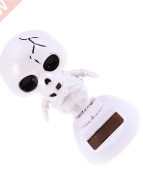Solar Car Dashboard Toy Halloween Doll Dancing Shaking Head