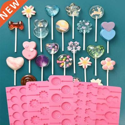 Cute Flower Round Silicone Lollipop Molds Jelly and Candy Mo
