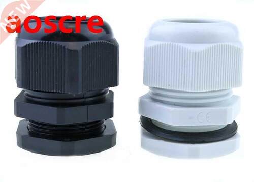 10 PCS PG29 Black Or White Plastic Connector Waterproof Cabl