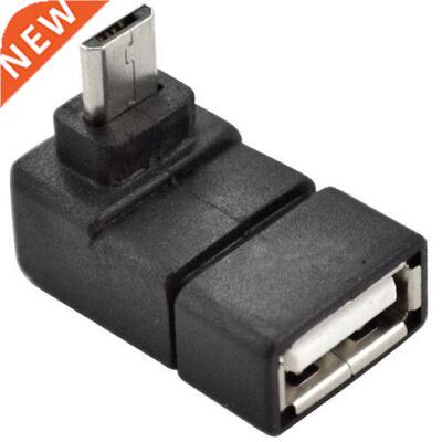 US 2.0 A female to Micro 5 Pin 90 degree Down angled male