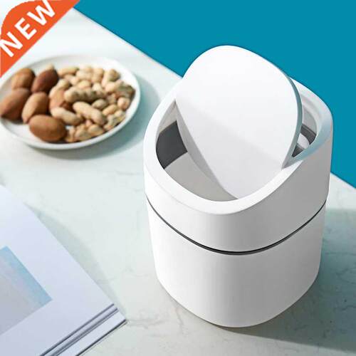 Mini Small Waste Bin Desktop Garbage Trash Can Plastic Home