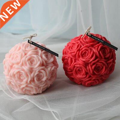 3D Rose Ball Silicone Molds Aroma Candle Soap Molds Craft