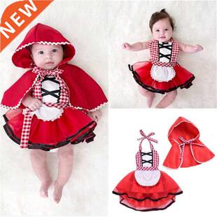 Newborn Toddler Baby Girls Halter Tutu Romper Dress Red Cloa
