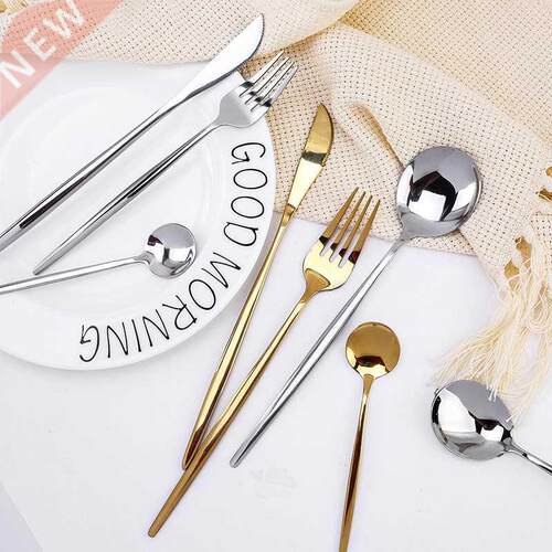 24 Pcs/set 304 Stainless Steel Cutlery Dinnerware Set Table