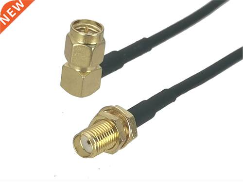 1Pcs RG174 SMA Female Jack Bulkhead to SMA Male Plug Right a