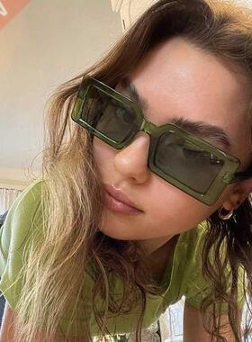 Small Rectangular Women's Sunglasses Retro Brand Designer Su