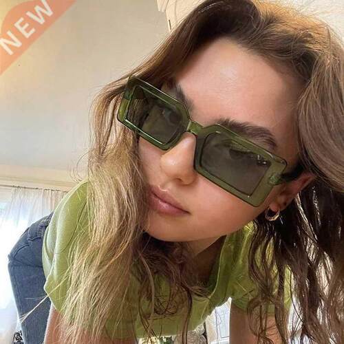 Small Rectangular Women's Sunglasses Retro Brand Designer Su