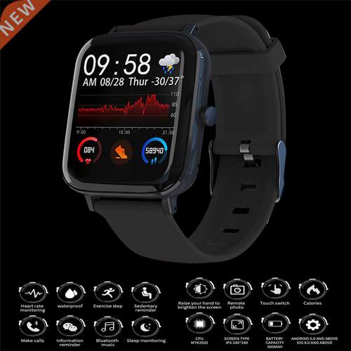2021 Smart Watch Men 1.54Inch Full Touch Smart Clock Women B