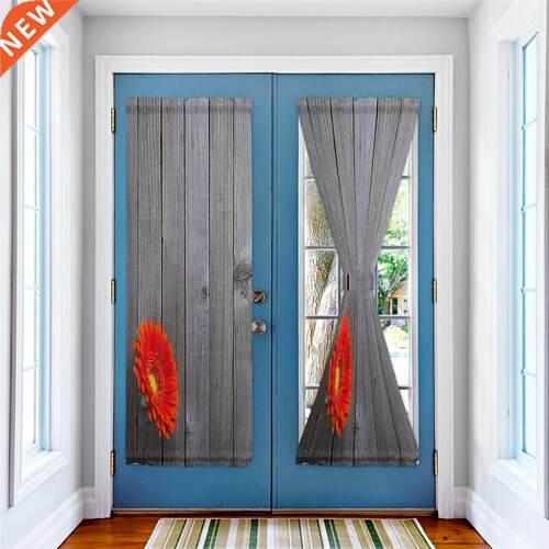 African Red Chrysanthemum Door Curtain for Bedroom Kitchen