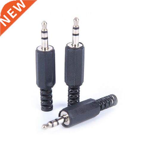 10Pcs Black 3.5mm Audio Jack Plug Headphone male Connector
