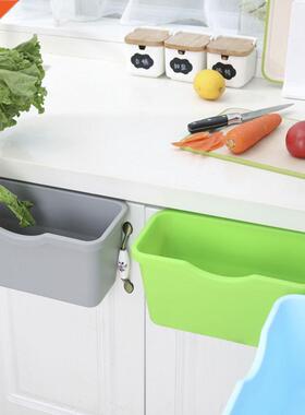 1pc Kitchen Cabinet Door Plastic Basket Hanging Trash Can