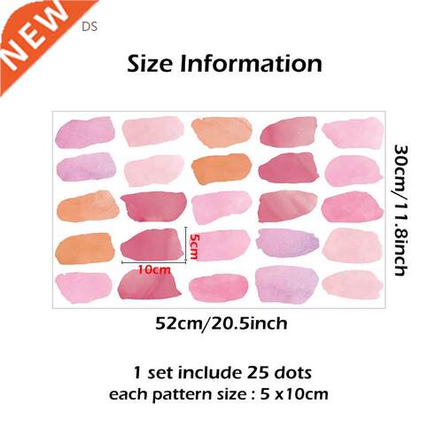 Watercolor Pink Blue Paint Strokes 5x10cm Wall ers for Baby