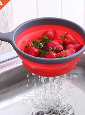 Foldable Silicone Colander Fruit Vegetable Washing Basket