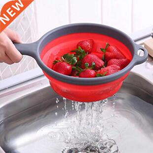 Foldable Silicone Colander Fruit Vegetable Washing Basket
