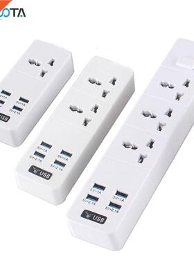 Power Strip 10A 2500W 1/2/ Way AC Socket EU/UK/US/AU Plug 4