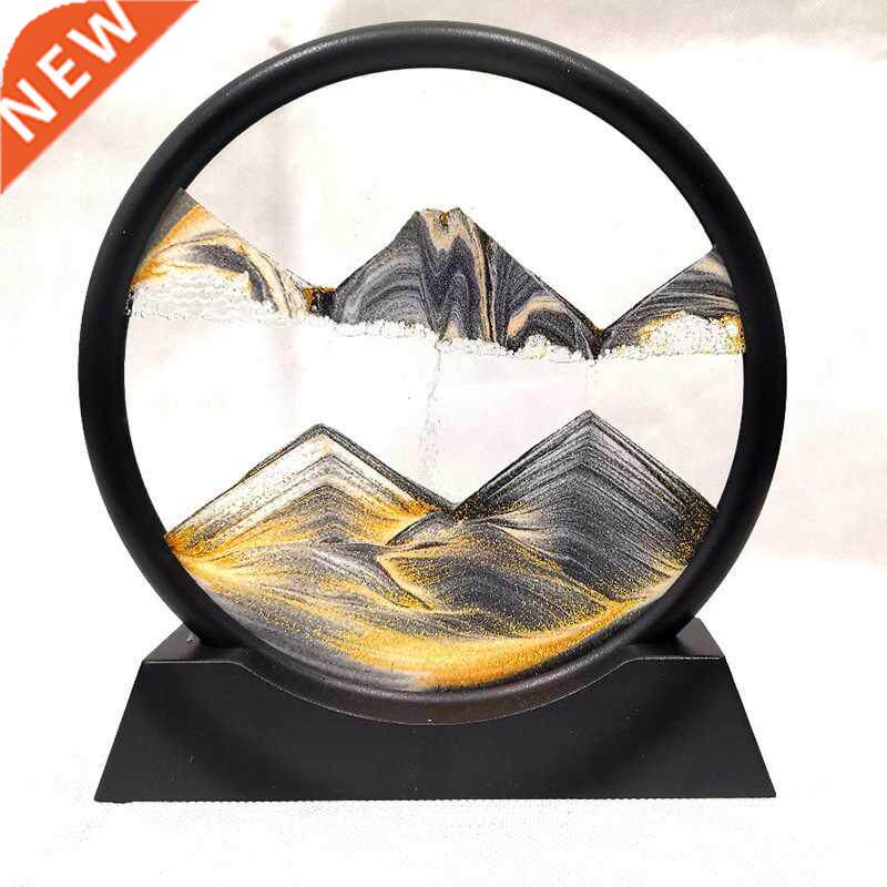 12inch 3D Deep Sea Sandscape Moving Sand Art Picture Round G