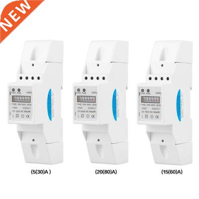 220V 1-phase 2 Wire 2P DIN-Rail Meter KWh Meter 5(30)A 20(80
