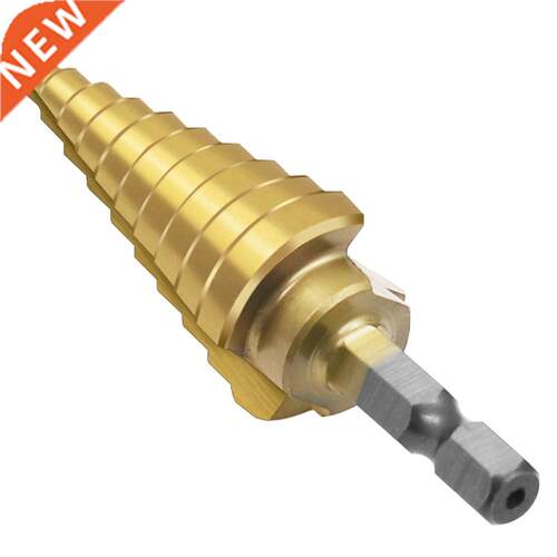 4-22 HSS Step Drill Bit Straight Groove Titaniu Coated Wood