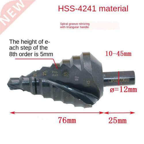 LHX YK29 Step Drill Bit Set for Power Tool Handle Nitriding
